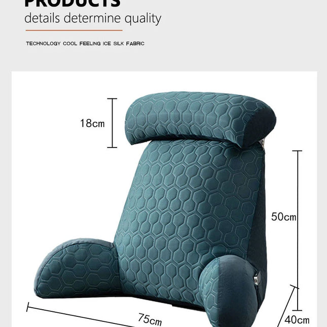 Cooling Latex Cushion Sofa Cushion Back Pillow Removable Washable Sofa Reading Pillow Tatami Bed Back Cushion Home Decor75x58CM